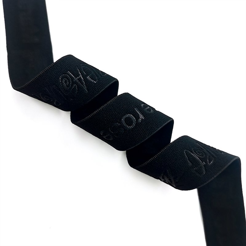 Wholesale Custom Nylon Elastic Band 2 Inch Embossed Elastic Belt Polyester Elastic Webbing For Wig Hats