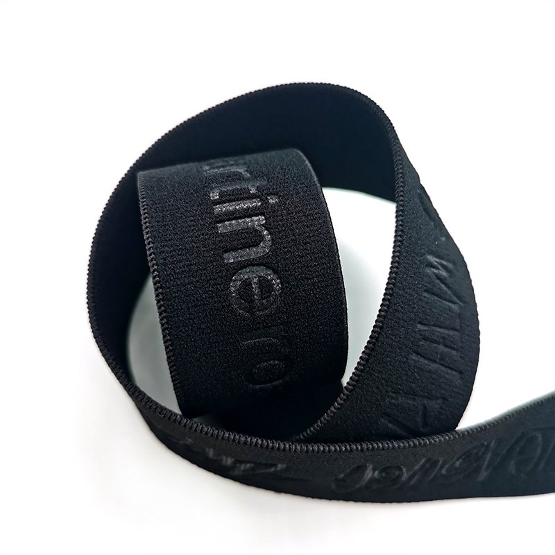 Wholesale Custom Nylon Elastic Band 2 Inch Embossed Elastic Belt Polyester Elastic Webbing For Wig Hats