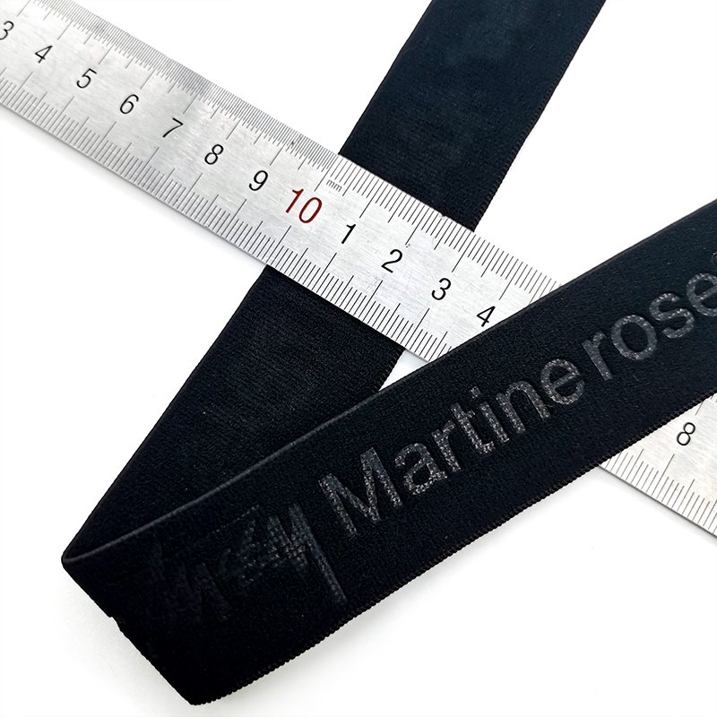 Wholesale Custom Nylon Elastic Band 2 Inch Embossed Elastic Belt Polyester Elastic Webbing For Wig Hats