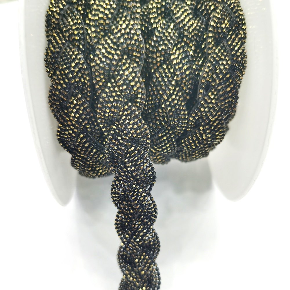 S164 fashion iron on ball chain trim for garment and bag hotfix metal chain trim shoe decoration