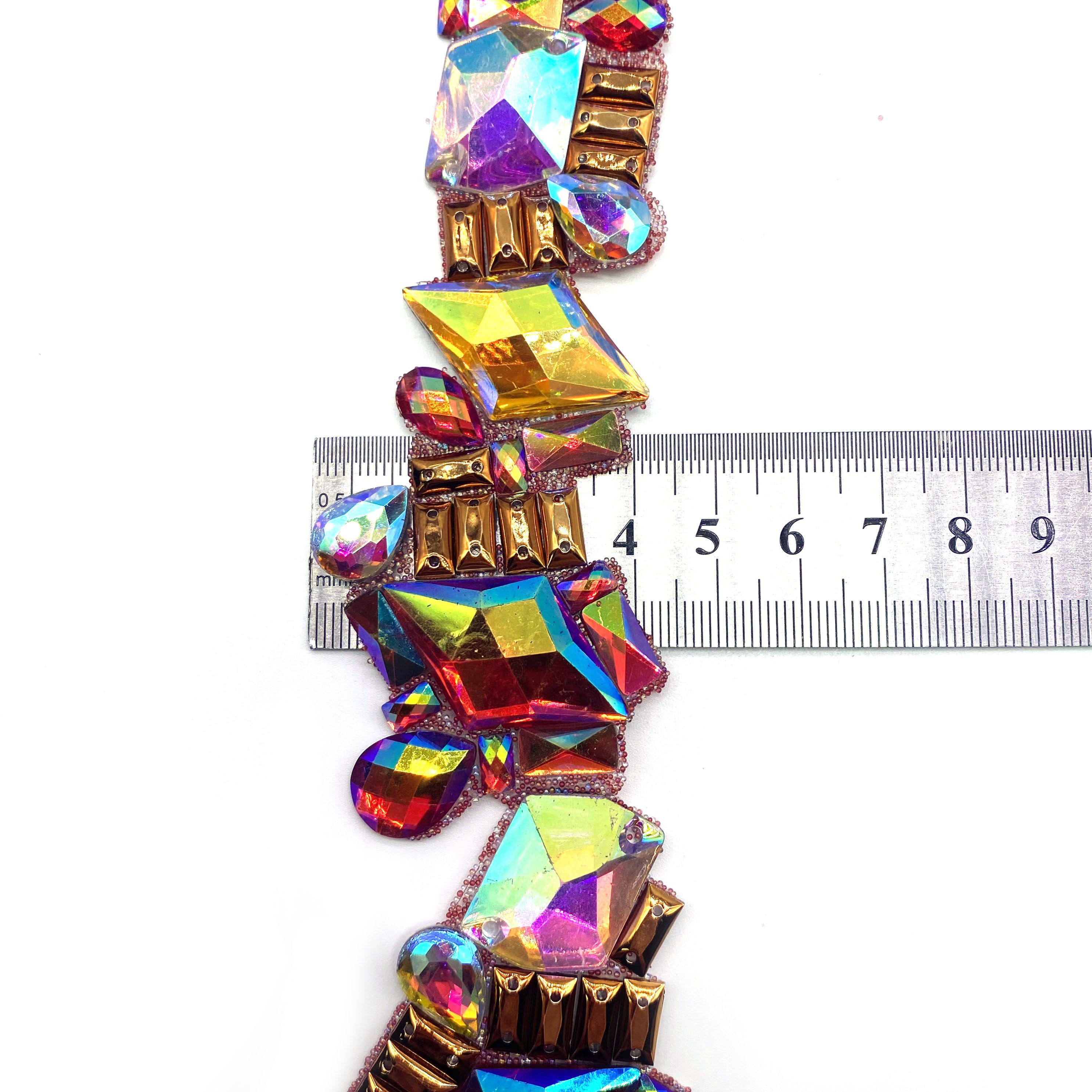 Customizable Resin AB Stone Applique Rhinestone Trimming for Carnival Costume Broadway Parties Shoes Garments Bags Clothes