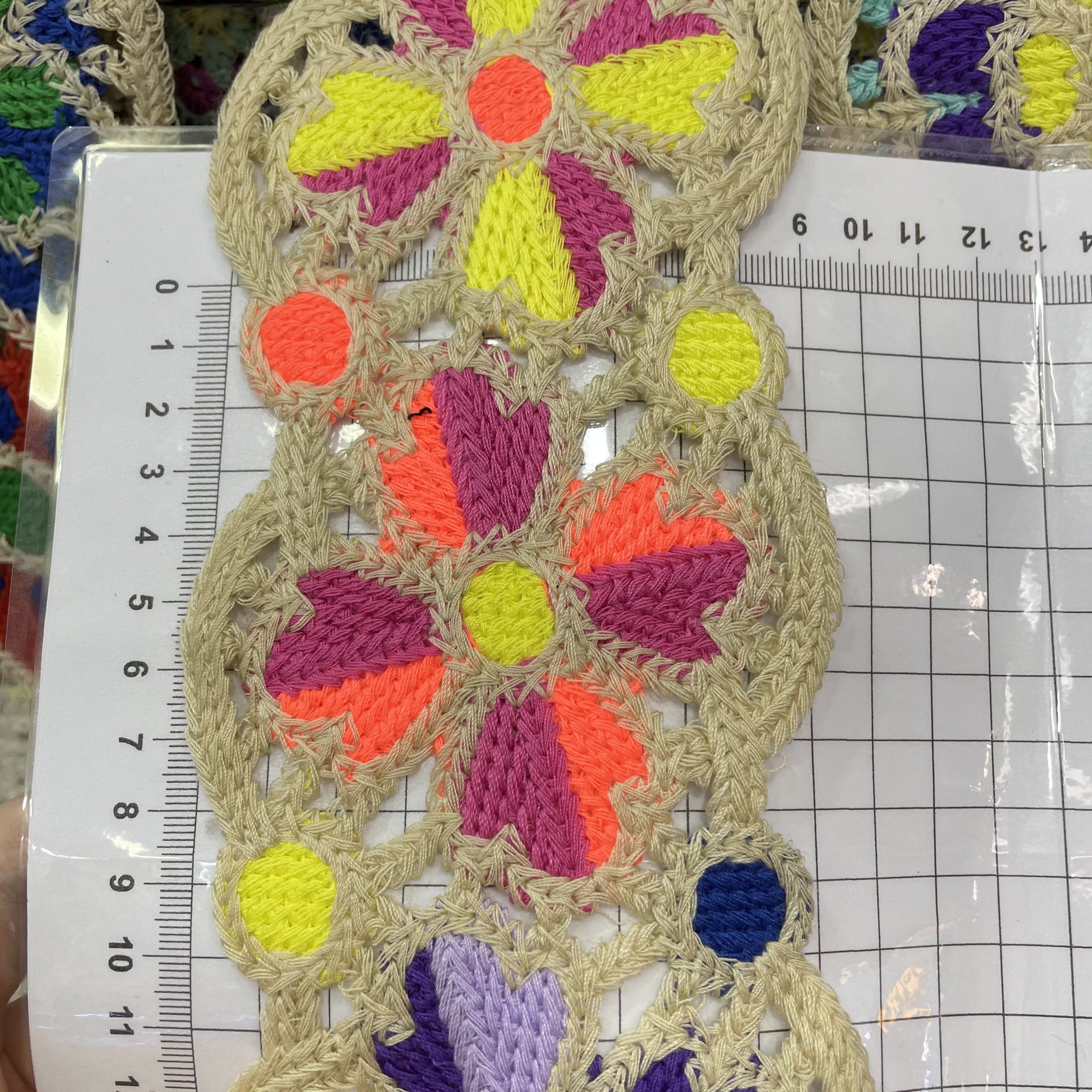 Colorful Fashion Hollow Cardigan Accessories Decoration Machine-producing Water Soluble Trim Embroidery Lace
