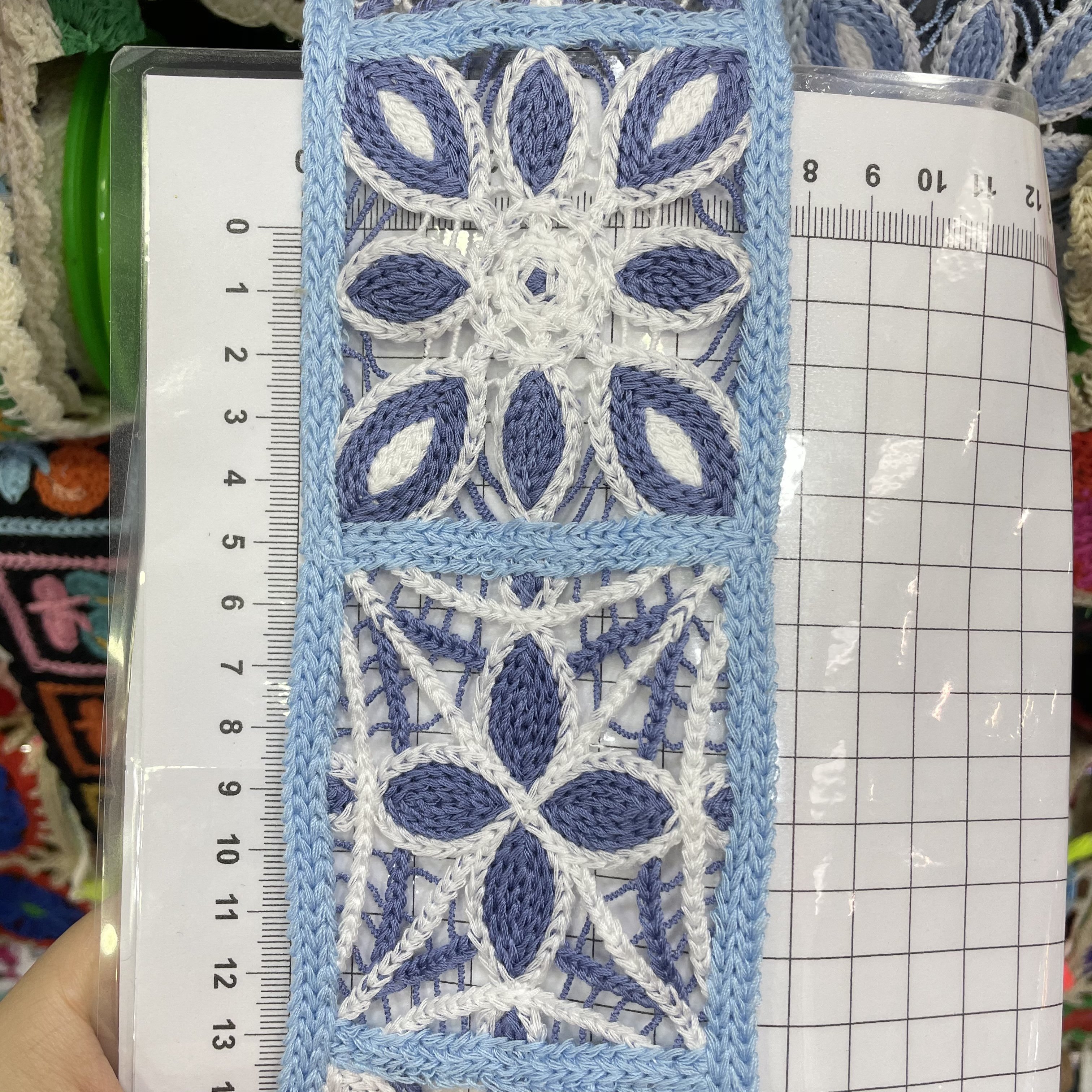 Colorful Fashion Hollow Cardigan Accessories Decoration Machine-producing Water Soluble Trim Embroidery Lace