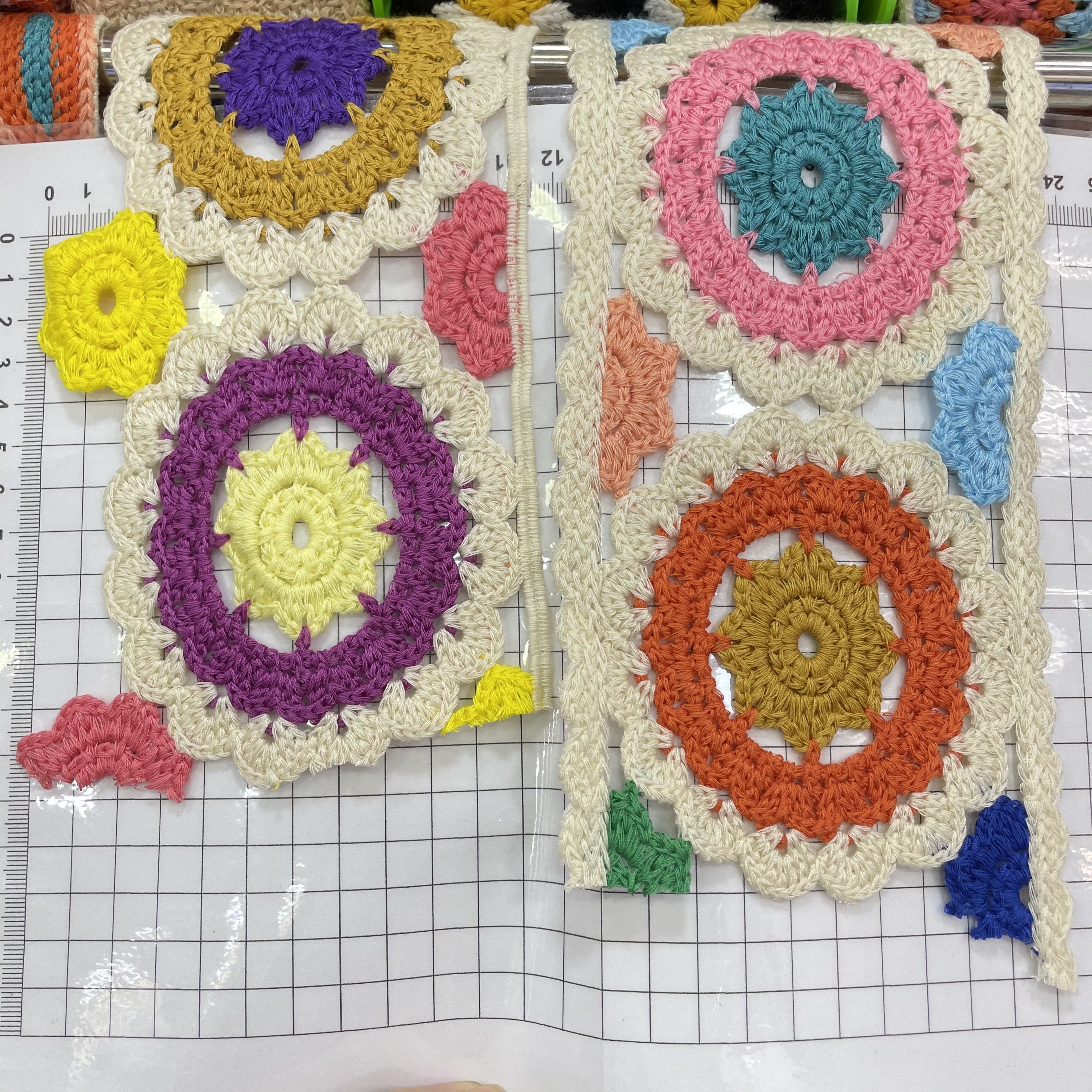 Colorful Fashion Hollow Cardigan Accessories Decoration Machine-producing Water Soluble Trim Embroidery Lace