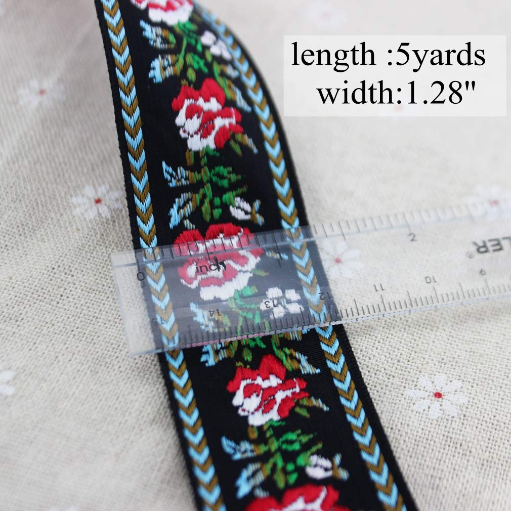 Jacquard Ribbon Embroidery Trim for Hat Pet Collar Decoration Handcraft Apparel DIY customized woven ribbons