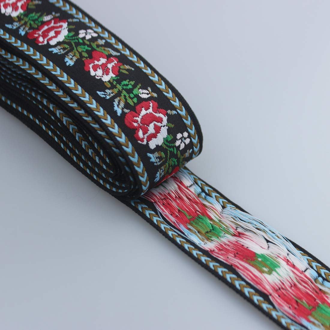 Jacquard Ribbon Embroidery Trim for Hat Pet Collar Decoration Handcraft Apparel DIY customized woven ribbons