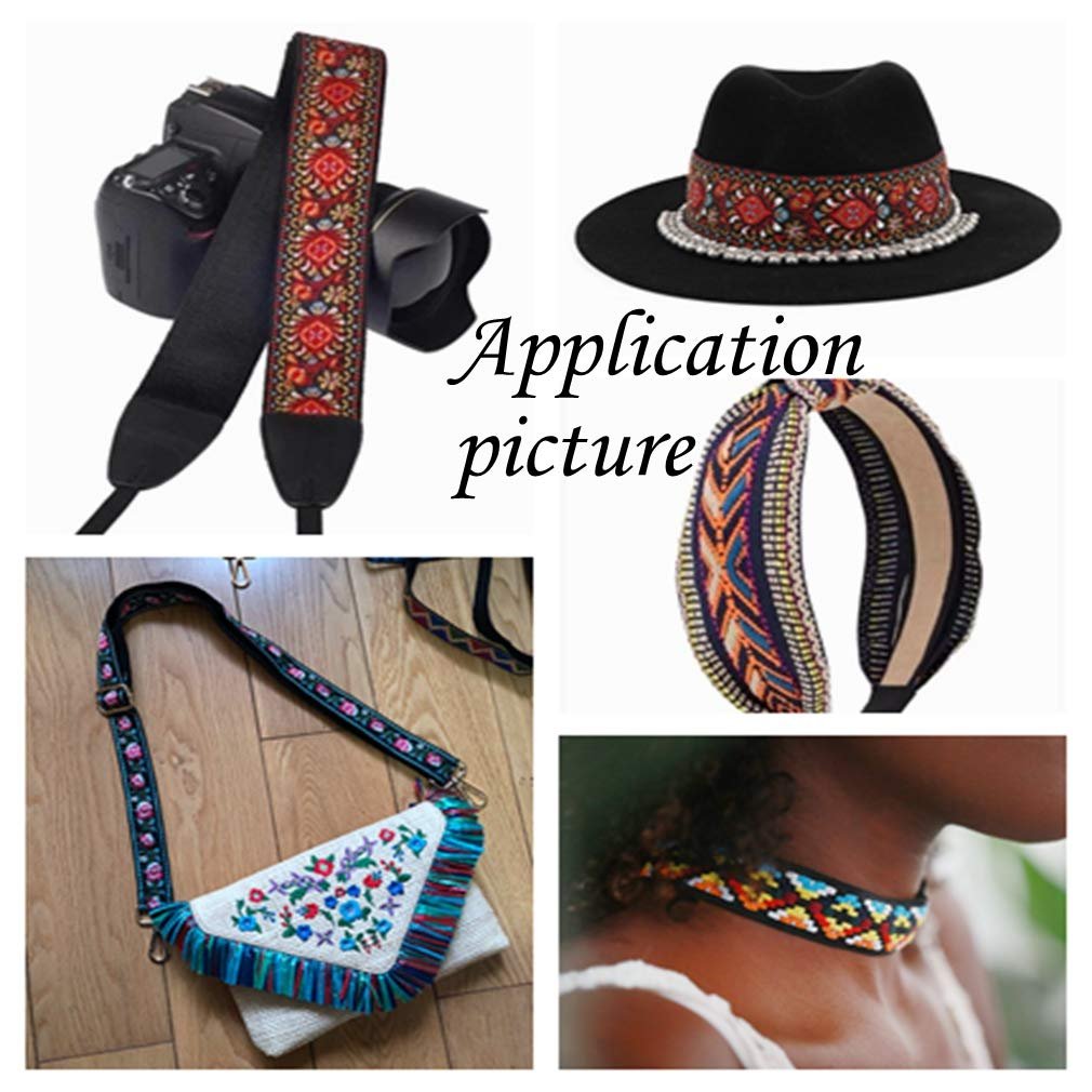 Jacquard Ribbon Embroidery Trim for Hat Pet Collar Decoration Handcraft Apparel DIY customized woven ribbons