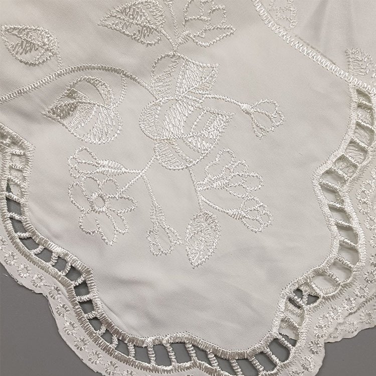 Garment Accessories Polyester Embroidery Lace Hollowed Out Neck Collar Front Lace Collar Motif Trim for Sewing Crafts