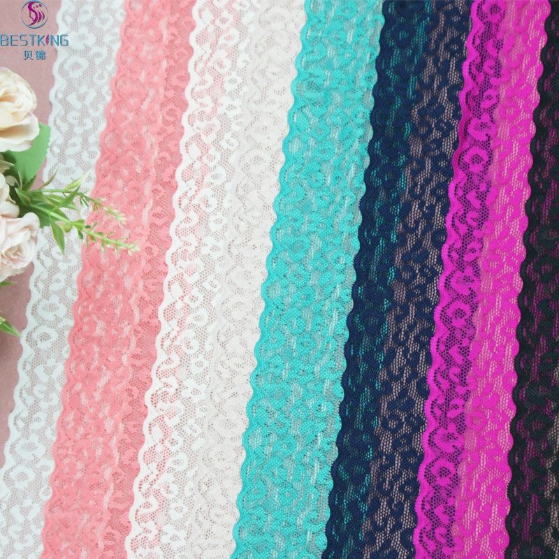 High-stretch Leopard Pattern Lace Trimming Spandex Nylon Lace Trim use for waist of underwear