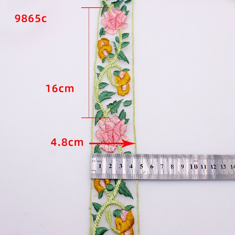 Multicolor 3D Tulle Polyester Three-Dimensional Organza Embroidered Lace Quiet & Elegant Style for Home Textiles & Weddings