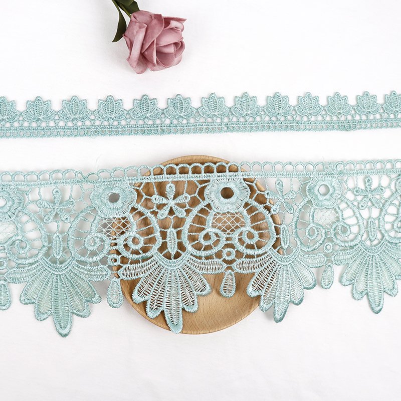 Indian embroidery guipure lace trim customizable flower guipure collar neckline lace trim embroidered in stock