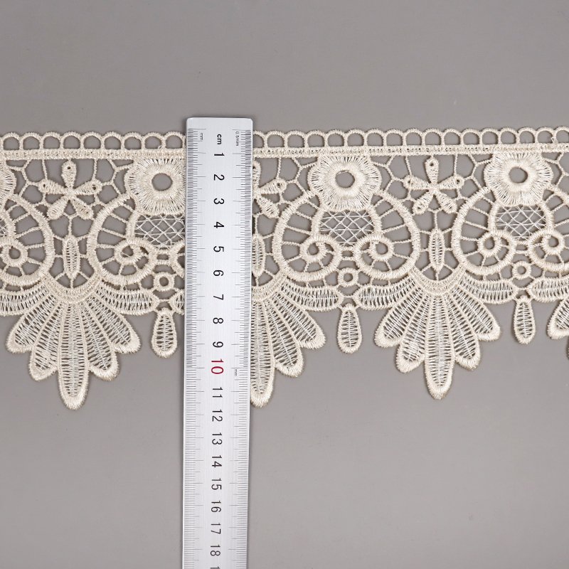 Indian embroidery guipure lace trim customizable flower guipure collar neckline lace trim embroidered in stock