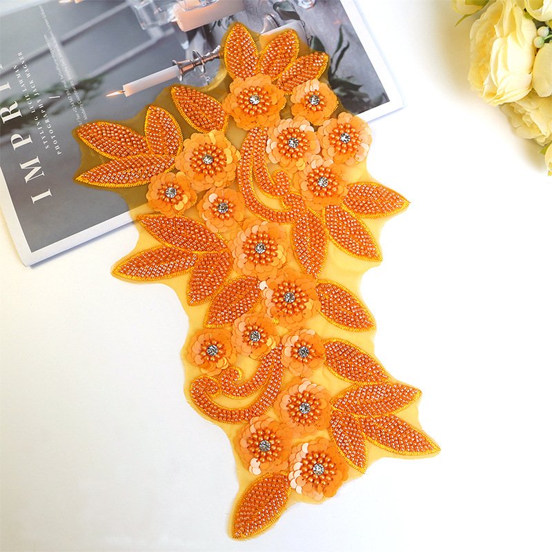 Beautiful Shiny Sequined Gold Embroidery Border Net Lace Trim