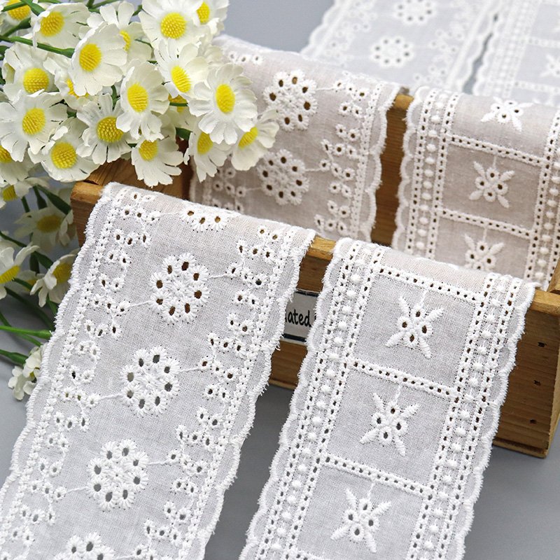 Fancy Design 100% cotton decorative lace trim trendy bridal lace trim for clothing