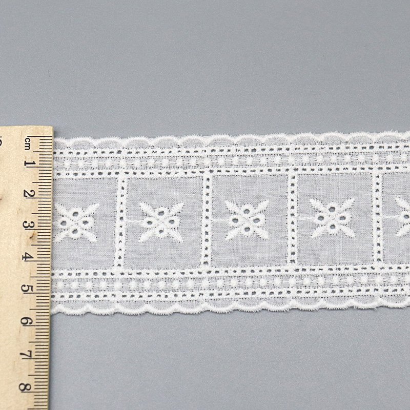 Fancy Design 100% cotton decorative lace trim trendy bridal lace trim for clothing