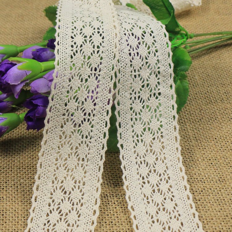 white cotton lace trim saree border lace 4.5CM