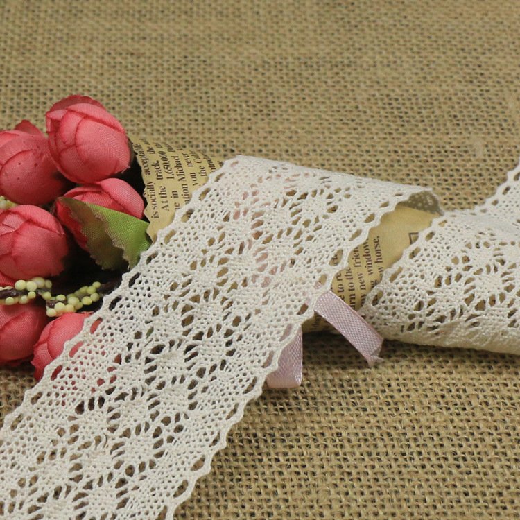 white cotton lace trim saree border lace 4.5CM