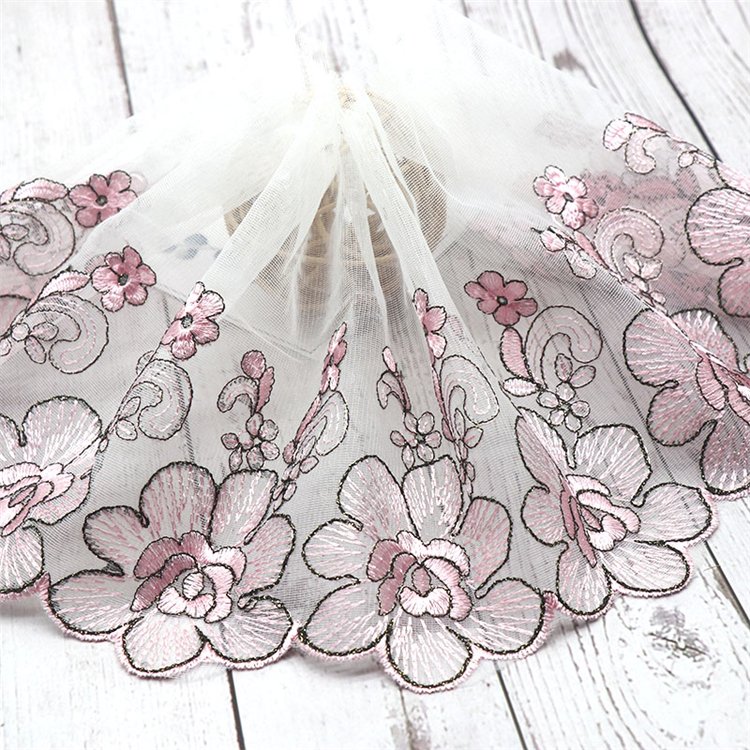 New Design Multicolor Dress Decorative Polyester Spandex Fabric Lace Trim