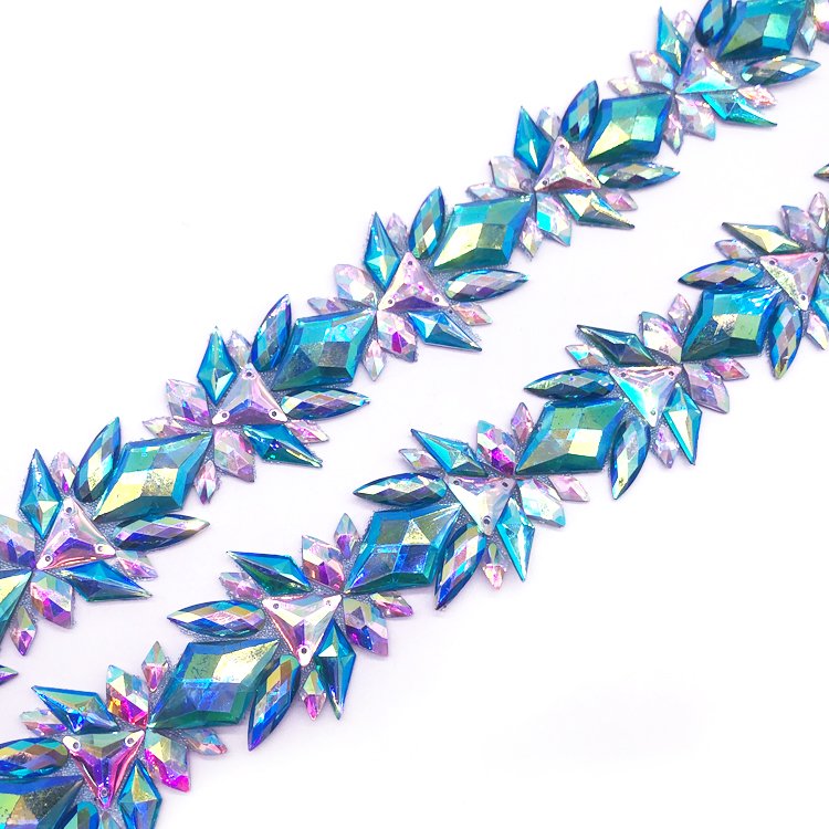 Trinidad & Tobago carnival costumes resin stones trimmings decoration iron on rhinestone applique trimmings for costume crafting