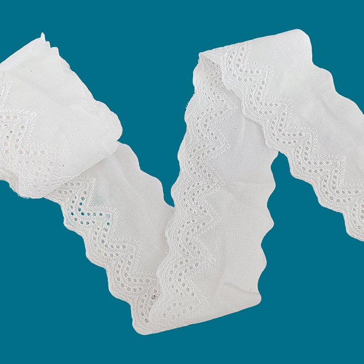 Wholesale french cotton lace Trim for wedding dress lace ribbon Sewing embroideries clothing accessories