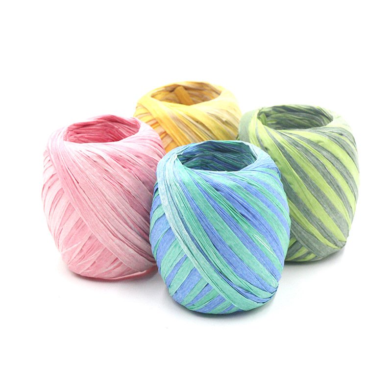 Eco-friendly Lafite Grass Paper Ribbon 20m/Roll Spot Sale DIY Handwork FSC Paper Rope