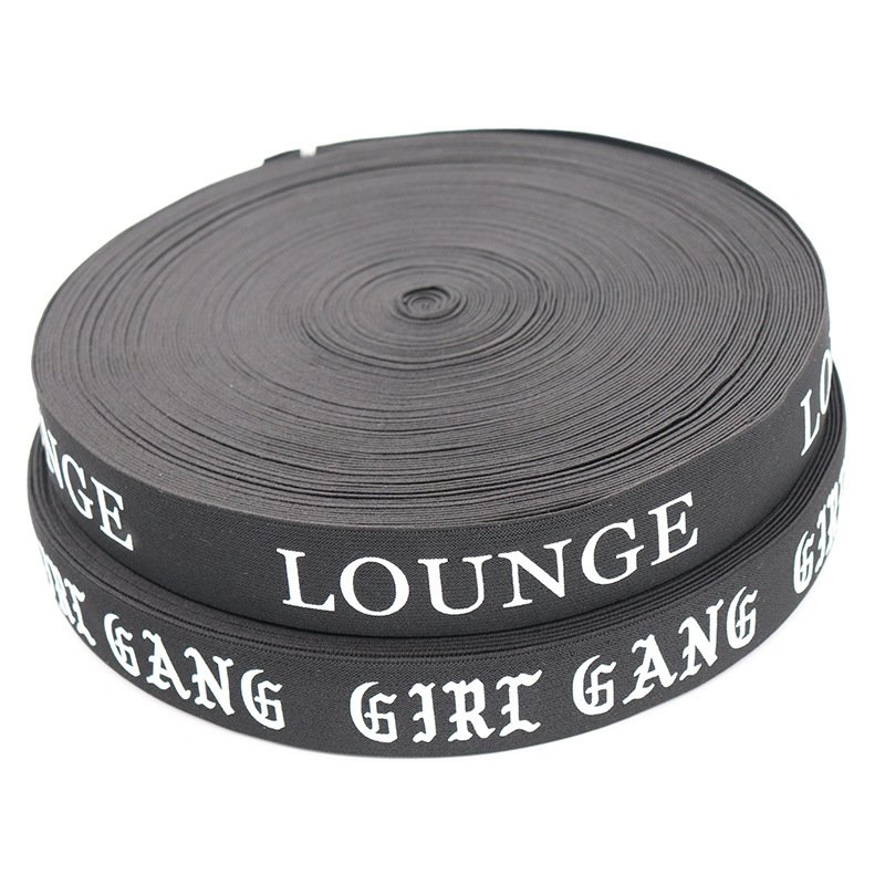 Free sample Woven Knitted Jacquard Ribbon Custom logo Nylon/Polyester webbing trims For Underwear