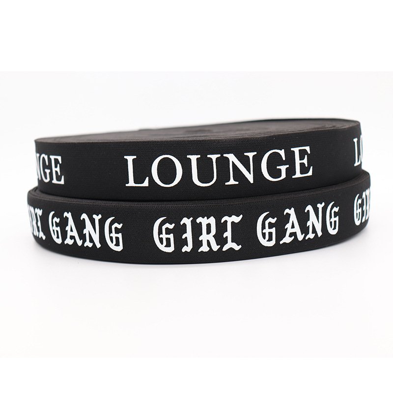 Free sample Woven Knitted Jacquard Ribbon Custom logo Nylon/Polyester webbing trims For Underwear