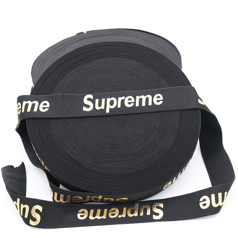 Free sample Woven Knitted Jacquard Ribbon Custom logo Nylon/Polyester webbing trims For Underwear