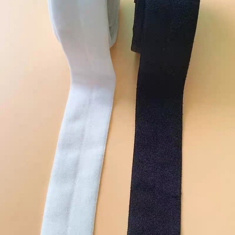 Wholesale Custom 0.6cm-4cm Colored Nylon Edging Underwear Elastic Band Fold Over Elastic Rubber Bands For Garment