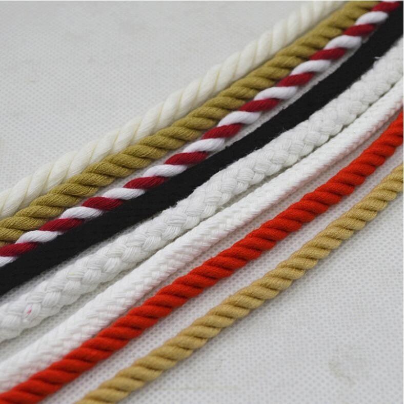 Wholesale Price Cotton Polyester Material 4mm White Playground Macrame Cord Cotton Rope For Basket Bag