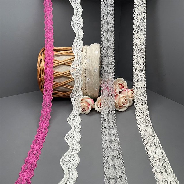 TUTON Custom French Elastic Lace 2.4/3.5/3.7 CM Trim For Lingerie