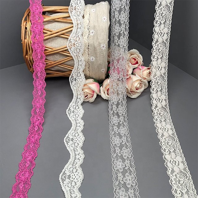 TUTON Custom French Elastic Lace 2.4/3.5/3.7 CM Trim For Lingerie