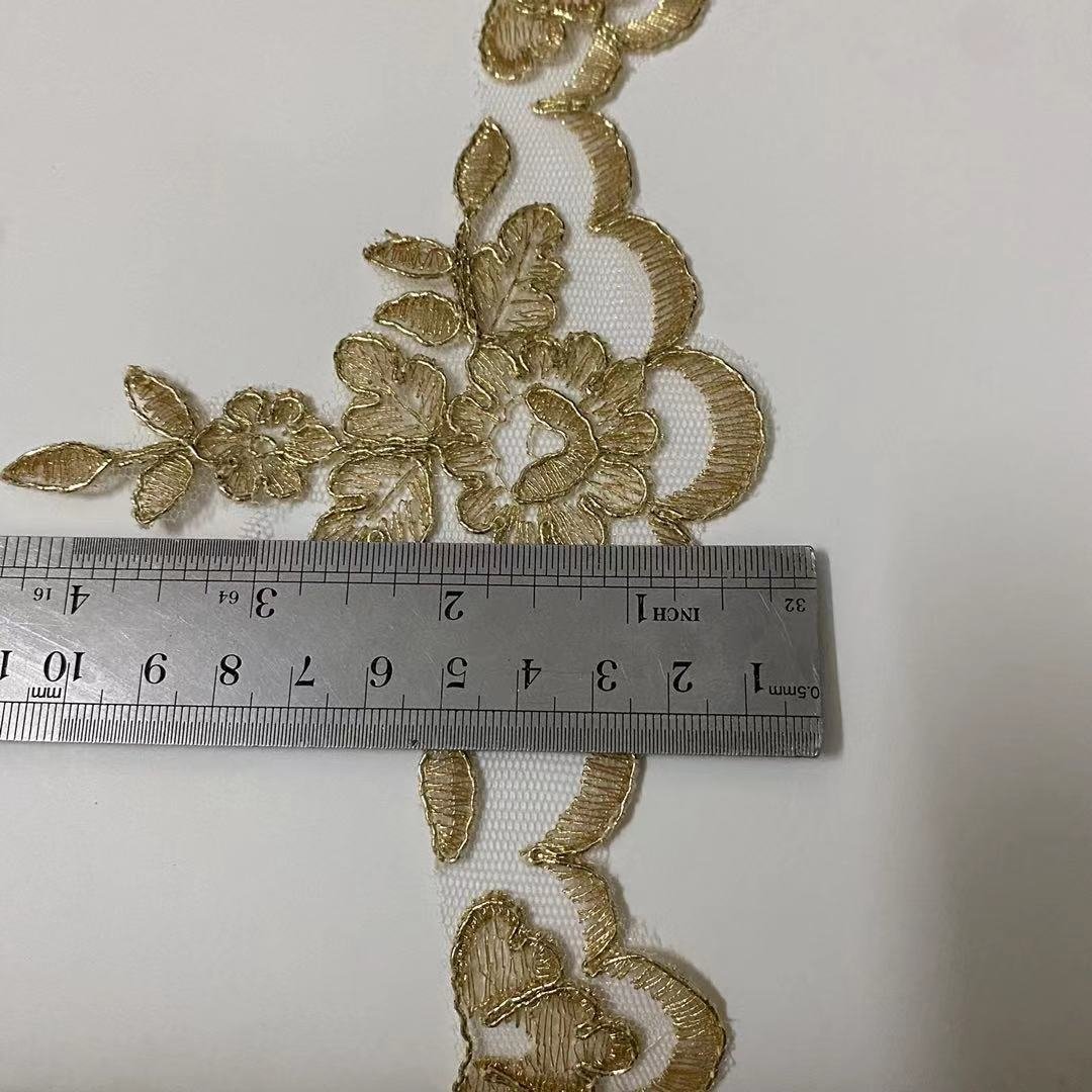 swiss voile lace austria,luxury gold lace trim for dress,organza border lace trim