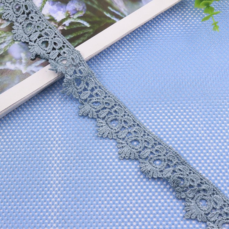 LS551 New Design 4cm Color Water Soluble Polyester Lace Trimming Curtain Decorative Lace For Sofa Cushion