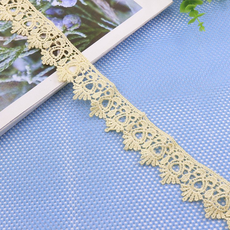 LS551 New Design 4cm Color Water Soluble Polyester Lace Trimming Curtain Decorative Lace For Sofa Cushion