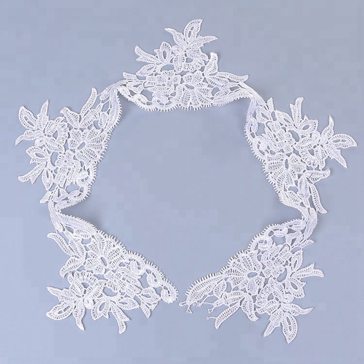 2018 cheap new design water soluble 100% polyester chemical net lace trim