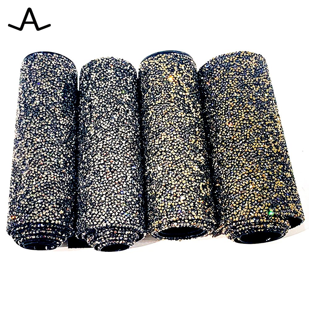 AILUN custom rhinestone trimming crystal fine rock ribbon for shoes garment hats 1.5cmX4cm