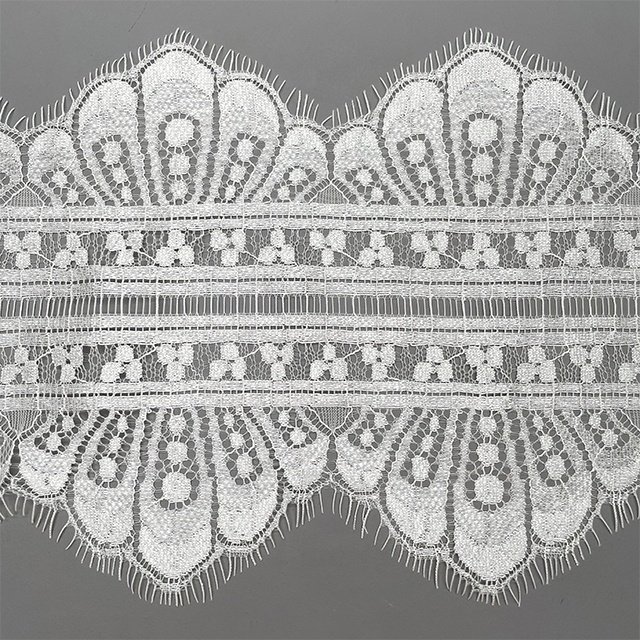 TUTON Guipure Bridal Width French 17.5/18.5 CM Eyelash Lace Trim For Dress