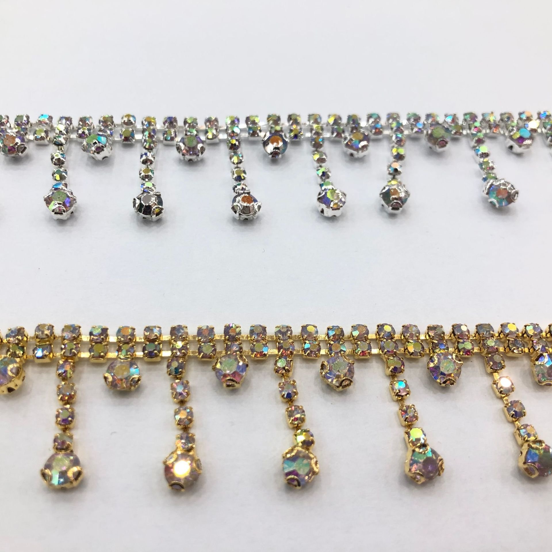 Wholesale Garment Accessories Custom Crystal Decorative Rhinestone Fringe Trim For Garment Jewelry Decoration