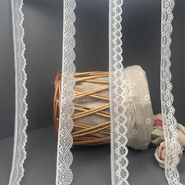 TUTON Custom French Elastic Lace 3.5/4.7/5.2/5.6 CM Trim Wholesale for Lingerie Narrow Stretch Lace Spandex / Nylon 2.4/2.5CM