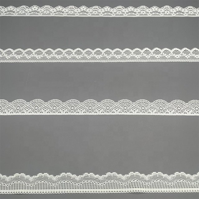 TUTON Custom French Elastic Lace 3.5/4.7/5.2/5.6 CM Trim Wholesale for Lingerie Narrow Stretch Lace Spandex / Nylon 2.4/2.5CM