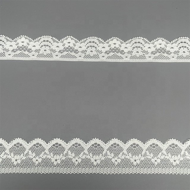 TUTON Custom French Elastic Lace 3.5/4.7/5.2/5.6 CM Trim Wholesale for Lingerie Narrow Stretch Lace Spandex / Nylon 2.4/2.5CM
