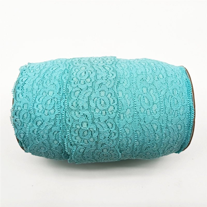 Factory Stock 5cm Pink Colorful Stretch Lace Trim Elastic Embroidery Lace Ribbon Trim For Garment Hair Accessories