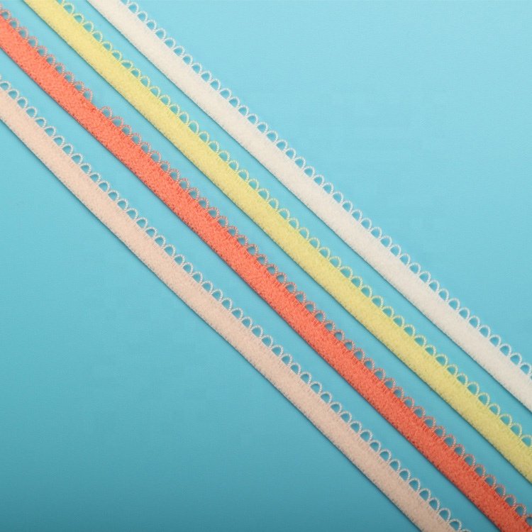 5mm flexibility Breathable Crescent fancy Multi color New trend trim Ultra thin Nylon lace elastic lifting strap Webbing Strap
