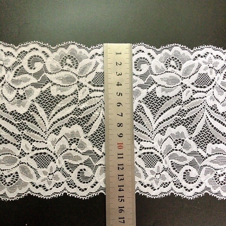 Multi colors flower spandex burgundy double ways lace trims for garment LT2315B