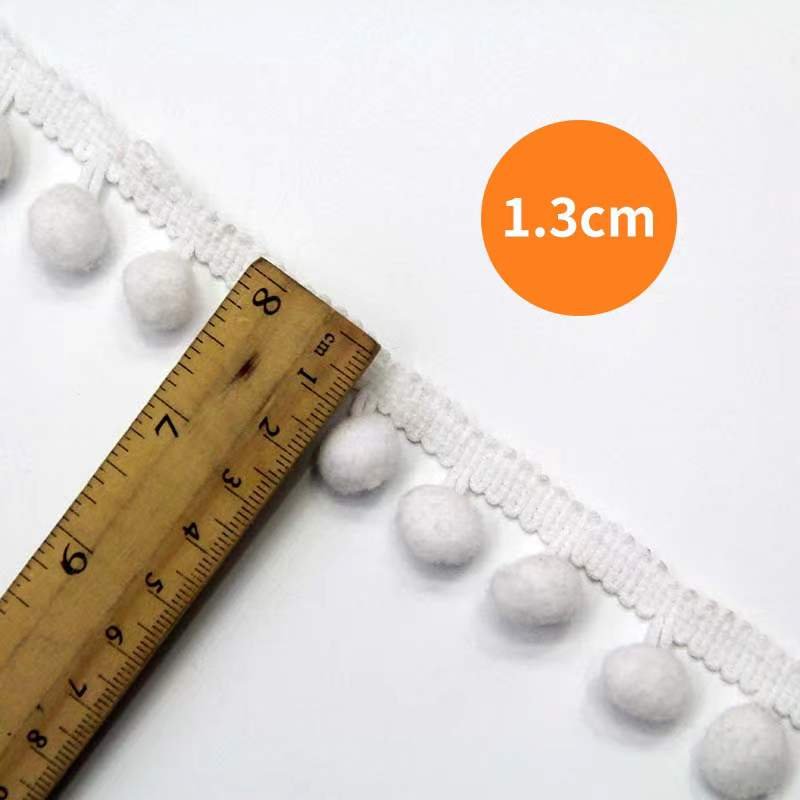 Wholesale Polyester Linen Pompom Trim Lace Border Pom Trims