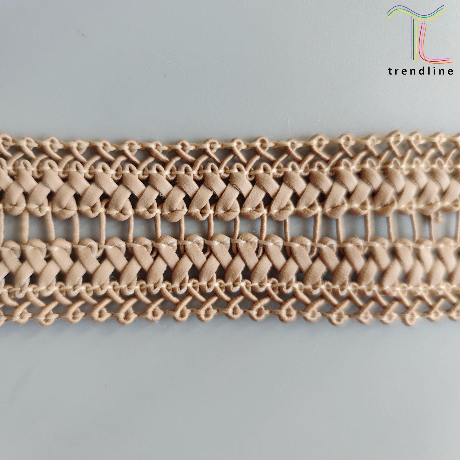 faux PU soft leather braided trimming tape for garment edging