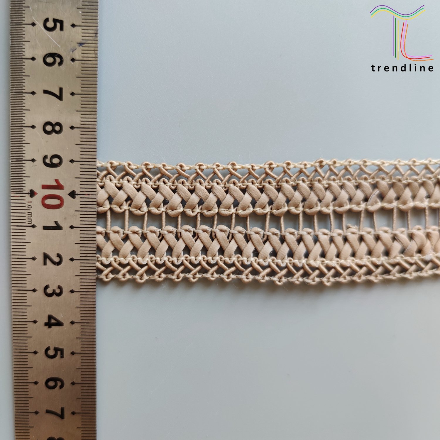 faux PU soft leather braided trimming tape for garment edging