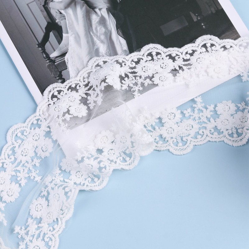 Wholesale Beige Embroidery Lace Trim for Diy Gift Hair Accessories