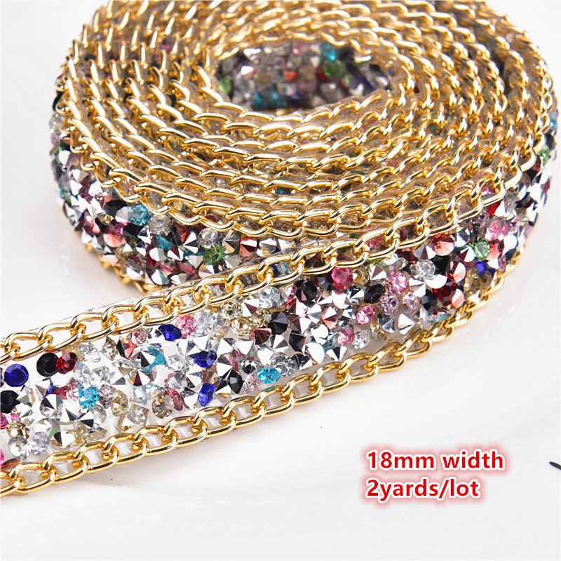 original factory cheap price iron on rhinestone strass diamond decoration chain hot fix trim